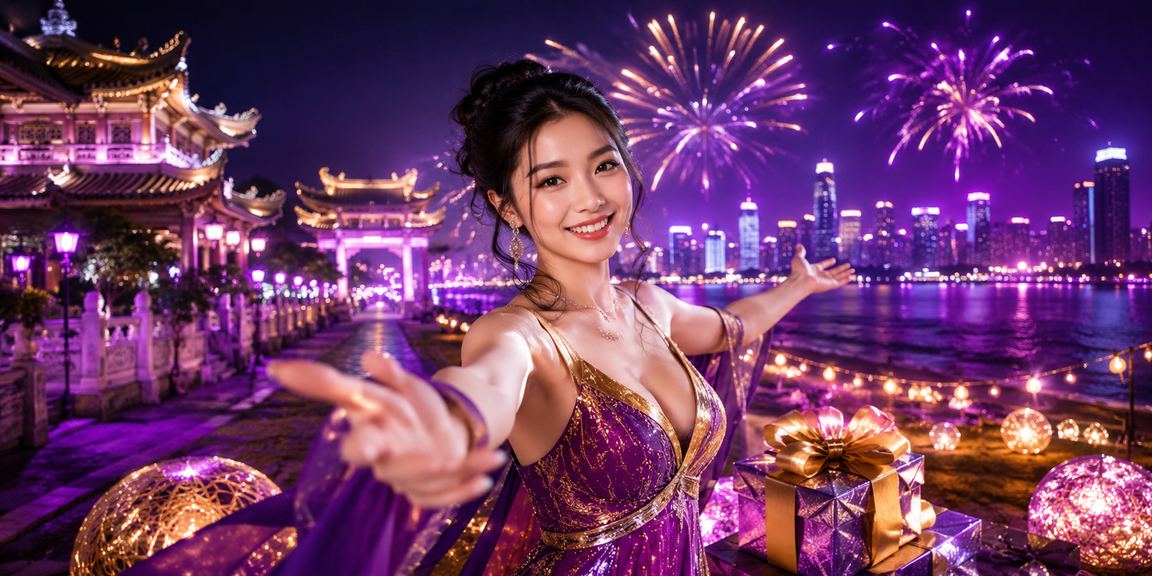 Phong cảnh bãi biển Hà Nội với ánh đèn casino lấp lánh
